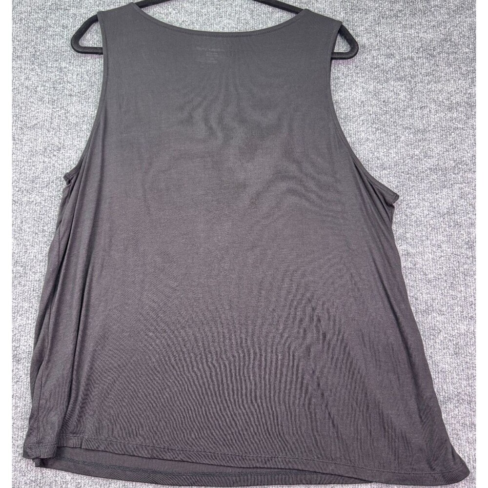 Coldwater Creek Black Sleeveless Draped Tank Top 2X Rayon 20W 22W - Picture 6 of 9